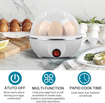 Egg poucher, 350W Electric Egg Beater, White Egg Steamer, Egg Cooker